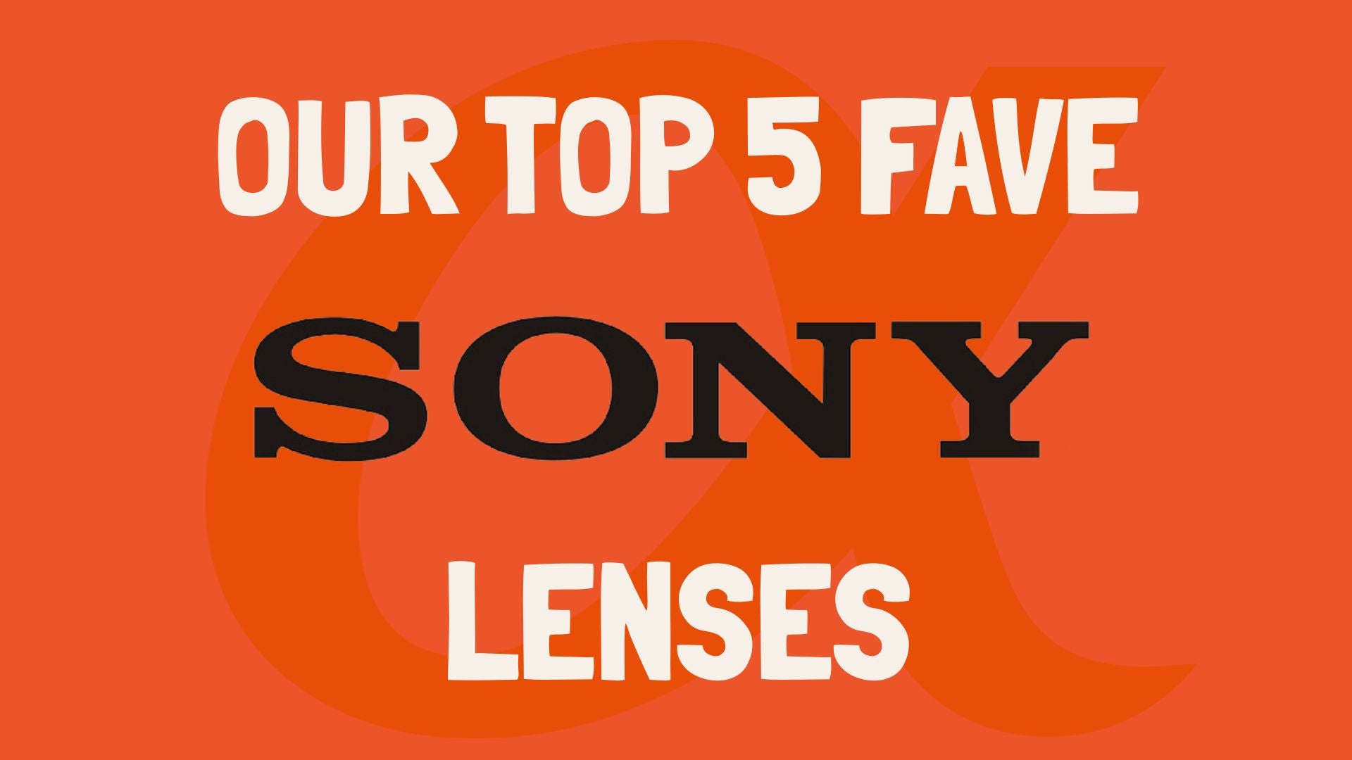 The Camera Store's Top 5 Sony Lenses!