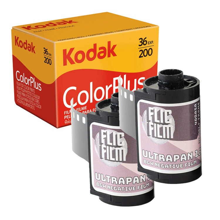 Kodak ColorPlus 200 35mm 36 Exposure Film with 2x Flic Film Ultrapan