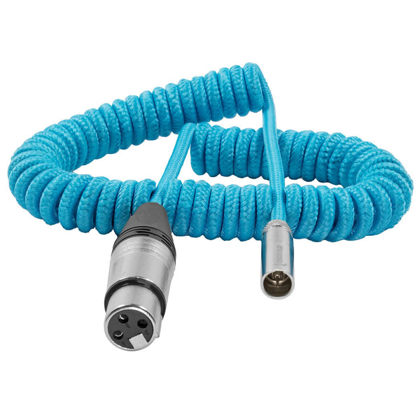 Kondor Blue Coiled Mini XLR to XLR Cable for C70 &  BMPCC 4K/6K