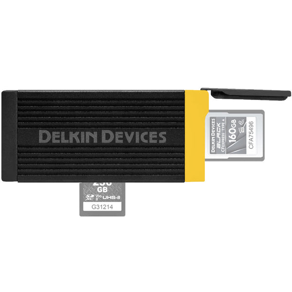 Delkin USB 3.2 CFexpress Type A & SD UHS-II Memory Card Reader