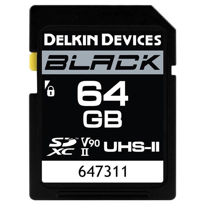 Delkin Black 64GB SDHC UHS-II V90 U3