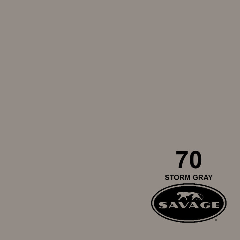 Savage 86"x12 Yards Seamless Paper Background - Storm Grey