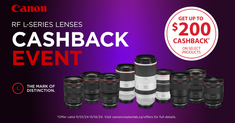 Canon RF L-Series Cashback Event