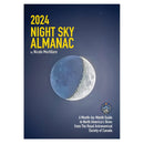 2024 Night Sky Almanac book cover with moon phase and starry night sky background