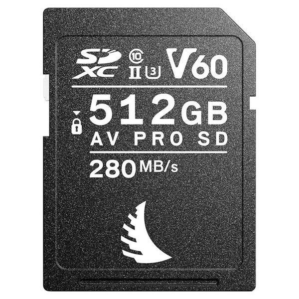 512GB AV PRO SD card with V60 and U3 logos on a white background
