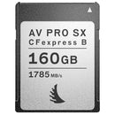 Angelbird AV PRO CFexpress Type B 160GB high-speed memory card with 1785MB/s read speed for professional photography and video.