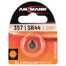 Ansmann SR44/357 silveroxide button cell battery for watches and small electronics