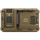 Atomos Ninja monitor-recorder back view with battery slot and ventilation in tan color