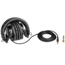 Audio Technica ATH-M30x professional monitor headphones with collapsible design and sound isolation