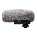 Audio Technica ATV-SG1 shotgun microphone mounted on camera for professional audio recording