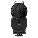 Audio Technica ATV-SG1 shotgun microphone on camera for clear, directional audio recording