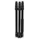 Folded Benro System Go Plus Series 2 aluminum travel tripod with twist-lock legs and foam grip
