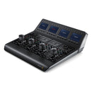 Blackmagic ATEM Camera Control Panel with four camera controllers, joysticks, and LCD screens for professional broadcast camera control
