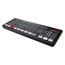 3/4 view of the Blackmagic ATEM SDI Extreme ISO switcher, showing the large array of buttons.