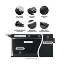 Extra large CRDBAG CRDPOUCH organizer bag with clear mesh window and MOLLE-compatible webbing for camera gear storage
