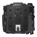 Top view of Canon Cinema EOS C400 professional video camera body with controls and mounting points visible