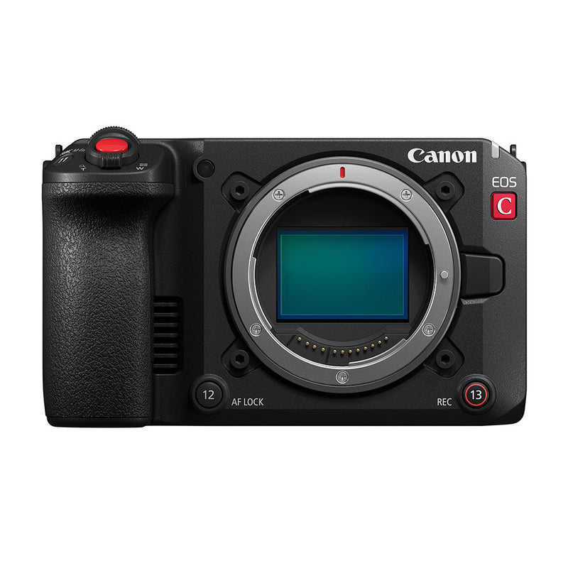 Canon EOS C50 full-frame cinema camera with 7K sensor and detachable handle, lightweight compact design