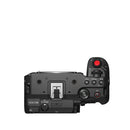 Canon EOS C50 compact cinema camera body top view with control buttons and dials