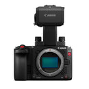Canon EOS C50 cinema camera with 7K full-frame CMOS sensor and detachable top handle.