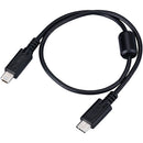 Canon IFC-40AB III interface cable with USB Type-C to USB Mini-A connectors for camera connection