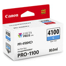 Canon PFI-4100 Cyan ink cartridge 80ml for imagePROGRAF PRO-1100 printer with LUCIA PRO II technology