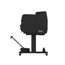 Side view of Canon imagePROGRAF PRO-4600 large format printer with sleek black design and stand