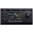 Canon RC-IP100 remote camera controller with 7-inch touch screen, joystick, and zoom lever for precise PTZ control