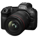 Canon EOS R5 Mark II camera with Canon RF 24mm f1.4 L VCM lens attached, showcasing wide-angle, fast aperture, and advanced optics.