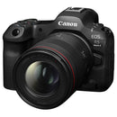 Canon EOS R5 camera with RF 50mm f1.4 L VCM lens for high-quality photography and video.