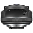 Canon RF-S 3.9mm f3.5 STM dual fisheye VR lens with compact design and adjustable focus ring