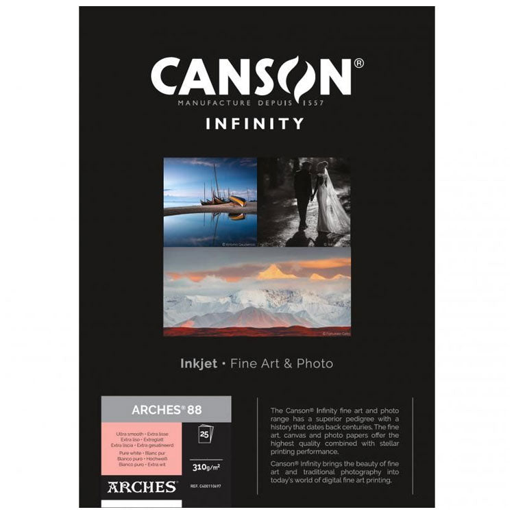 Canson 17x22" Arches 88 310 GSM - 25 Sheets