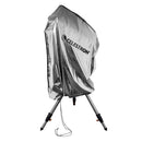 Celestron Weatherproof Telescope Cover protecting telescope from dew, dust, and rain with aluminum-laminated fabric and drawstring closure
