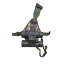 Cotton Carrier Skout G2 sling harness with binoculars in Realtree Xtra Camo, ergonomic and secure carrying system.