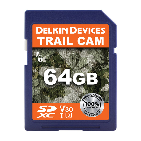 Delkin Trail Cam 64GB SDXC V30 Memory Card