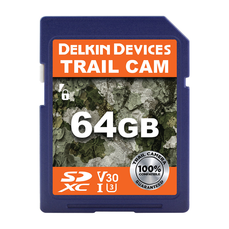 Delkin Trail Cam 64GB SDXC V30 Memory Card