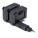 DJI FPV Battery Charging Hub charging multiple batteries in sequence with connected power cable