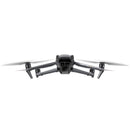 DJI Mavic 3 Pro drone with triple-camera system and Hasselblad lens flying front view