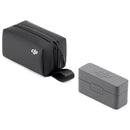 DJI Mic 2 Charging Case with storage pouch for transmitters, receiver, and adapters, offers 18 hours of charging and automatic device linking