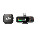 DJI Mic 3 compact wireless microphone system with transmitter, receiver, and charging case