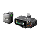 DJI Mic 3 compact wireless microphone system with transmitter and receiver featuring OLED display and USB-C connection