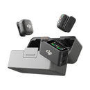 DJI Mic 3 wireless microphone system with 2 transmitters, 1 receiver, and compact charging case for high-fidelity audio recording and long battery life