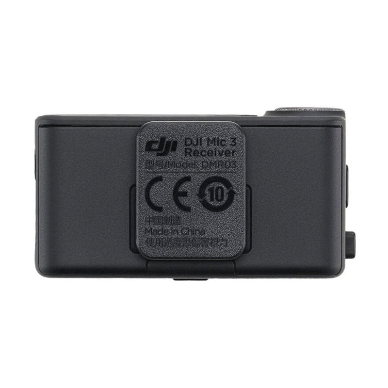 DJI Mic 3 Receiver compact wireless audio receiver with clip-on attachment and lossless 48kHz 24-bit sound transmission