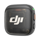 Compact black DJI Mic 3 Transmitter charging case with DJI logo and status lights