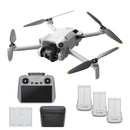 DJI Mini 4 Pro compact drone with camera, remote controller, batteries, and carrying case for advanced aerial photography