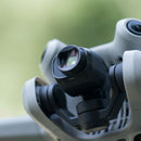 DJI Mini 4 Pro drone with wide-angle camera lens attached for expanded field of view photography and video recording