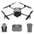 DJI Mini 5 Pro drone with 1-inch CMOS camera, foldable design, remote controller, and battery pack in gray