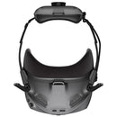 Front view of DJI Goggles N3 with integrated headband and battery design for comfortable immersive flying experience