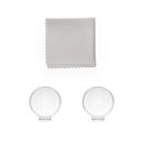 DJI Osmo 360 transparent lens protectors with cleaning cloth for secure lens protection and clear 360° footage