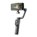 DJI Osmo Mobile 8P Stabilizer with smartphone attached on a white background
