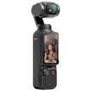 DJI Osmo Pocket 3 compact camera with 1-inch sensor, 2-inch rotatable touchscreen, and 3-axis stabilization.